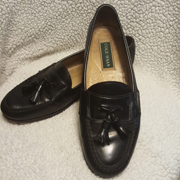cole haan black tassel loafers